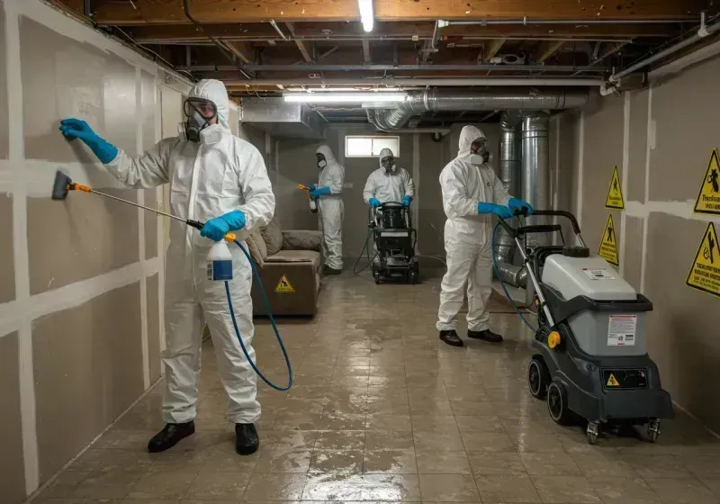 Basement Moisture Removal and Structural Drying process in Enfield, NC